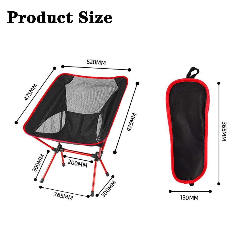 Detachable Portable Folding Moon Chair Camping Fishing Hiking